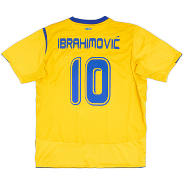 2005-06 Sweden Home Shirt Ibrahimovic #10 - 5/10 - (XL)