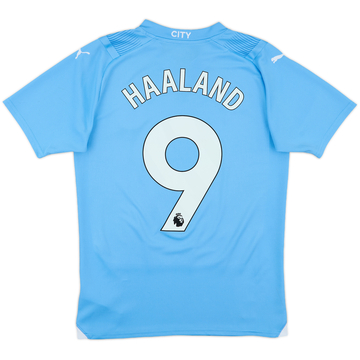 2023-24 Manchester City Home Shirt Haaland #9 - 9/10 - (S)
