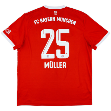2022-23 Bayern Munich Home Shirt Muller #25 - 8/10 - (XL)