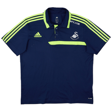 2013-14 Swansea adidas Polo Shirt - 9/10 - (L)