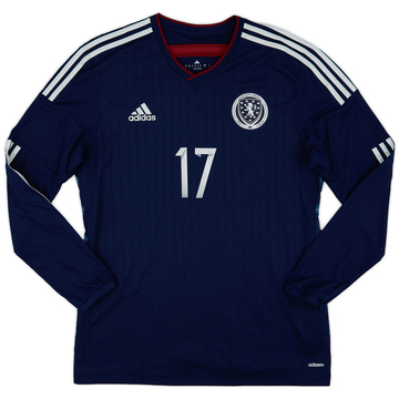 2014-15 Scotland Player Issue Home L/S Shirt #17 - 9/10 - (M)