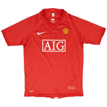 2007-09 Manchester United Home Shirt - 5/10 - (XL.Boys)