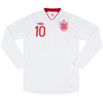 2012-2013 England U-21 Match Issue Home L/S Shirt Ince #10