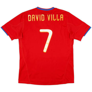 2009-10 Spain Home Shirt David Villa #7 - 4/10 - (L.Boys)