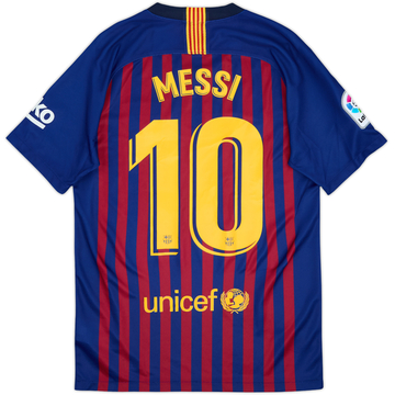 2018-19 Barcelona Home Shirt Messi #10 - 9/10 - (S)