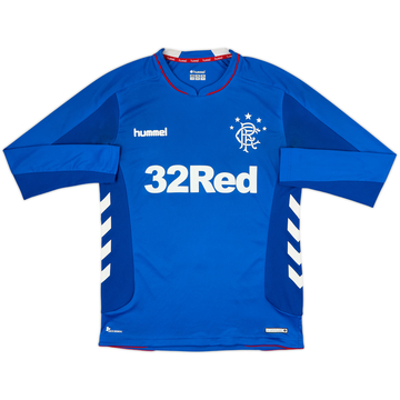 2018-19 Rangers Home L/S Shirt - 6/10 - (S)