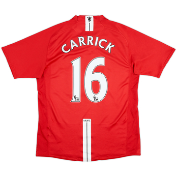 2007-09 Manchester United Home Shirt Carrick #16 - 6/10 - (M)