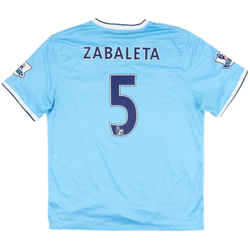 2013-14 Manchester City Home Shirt Zabaleta #5 - 9/10 - (XL)