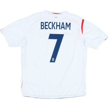 2005-07 England Home Shirt Beckham #7 - 6/10 - (XXL)