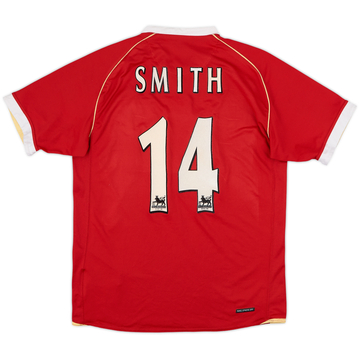 2006-07 Manchester United Home Shirt Smith #14 - 8/10 - (M)