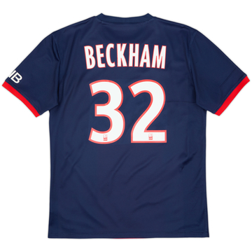 2013-14 Paris Saint-Germain Home Shirt Beckham #32 - 6/10 - (M)