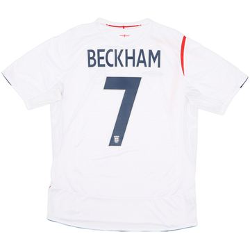2005-07 England Home Shirt Beckham #7 - 6/10 - (L)