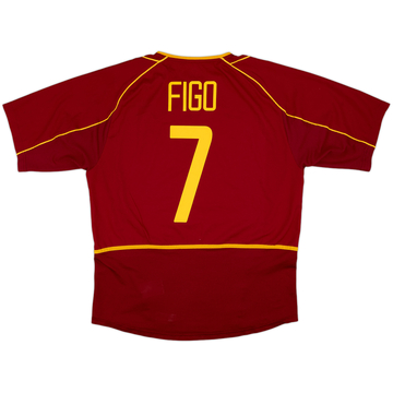 2002-04 Portugal Home Shirt Figo #7 - 8/10 - (L)
