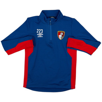 2017-18 Bournemouth Youth Player Issue Umbro 1/4 Zip Drill Top #223 - 8/10 - (M.Boys)