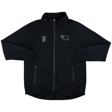2018-19 Derby County Staff Issue Umbro Hooded Rain Jacket CP - 8/10 - (M)