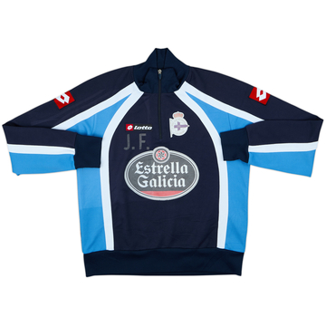 2010-11 Deportivo La Coruna Staff Issue Lotto 1/4 Zip Drill Top J.F. - 5/10 - (L)