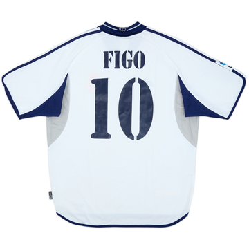 2000-01 Real Madrid Home Shirt Figo #10 - 8/10 - (L)