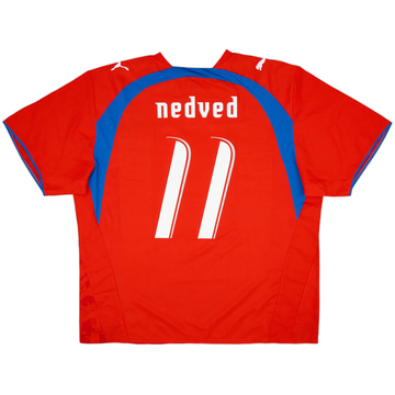 2006-08 Czech Republic Home Shirt Nedved #11 - 9/10 - (XXL)