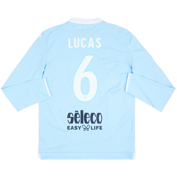 2017-18 Lazio Match Issue Signed Home L/S Shirt Lucas #6