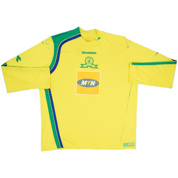 2006-07 Mamelodi Sundowns Home L/S Shirt - 6/10 - (XXL)