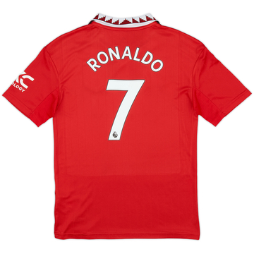 2022-23 Manchester United Home Shirt Ronaldo #7 - 8/10 - (M.Boys)