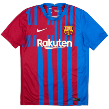 2021-22 Barcelona Home Shirt - 9/10 - (L.Boys)