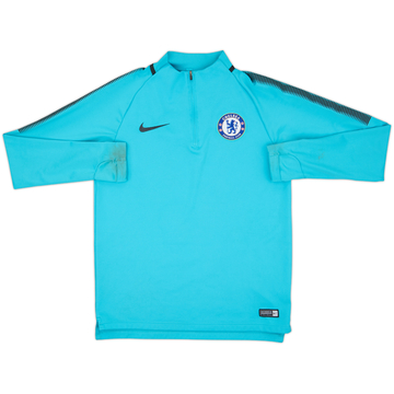 2017-18 Chelsea Nike 1/4 Zip Sweat Top - 5/10 - (S)
