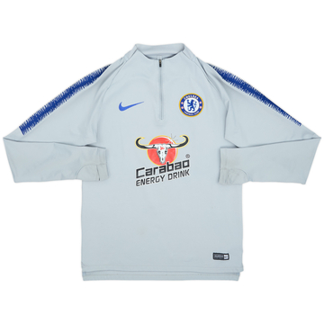 2017-18 Chelsea Nike 1/4 Zip Sweat Top - 7/10 - (S)