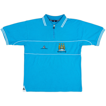 2001-02 Manchester City Le Coq Sportif 1/4 Zip Polo Shirt - 8/10 - (S)