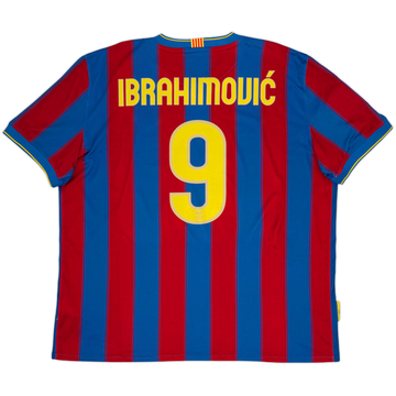 2009-10 Barcelona Home Shirt Ibrahimovic #9 - 8/10 - (XXL)