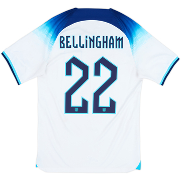 2022-23 England Home Shirt Bellingham #22 - 5/10 - (S)