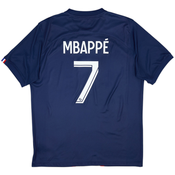 2022-23 Paris Saint-Germain Home Shirt Mbappe #7 - 9/10 - (L)