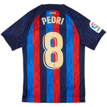 2022-23 Barcelona Home Shirt Pedri #8 - 9/10 - (S)