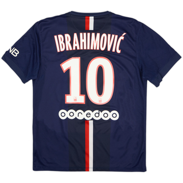 2014-15 Paris Saint-Germain Home Shirt Ibrahimovic #10 - 6/10 - (M)