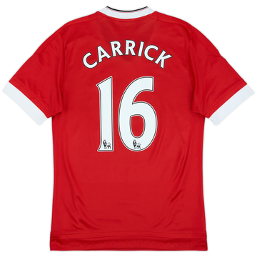 2015-16 Manchester United Authentic Home Shirt Carrick #16 - 6/10 - (M)