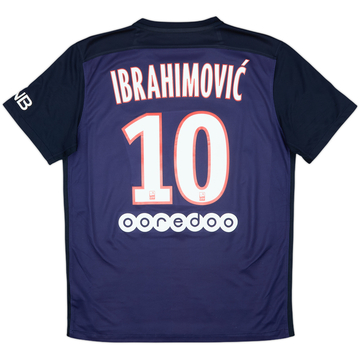 2015-16 Paris Saint-Germain Home Shirt Ibrahimovic #10 - 5/10 - (M)