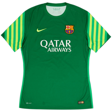 2015-16 Barcelona Player Issue GK S/S Shirt - 8/10 - (L)