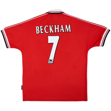 1998-00 Manchester United Home Shirt Beckham #7 - 6/10 - (XL)