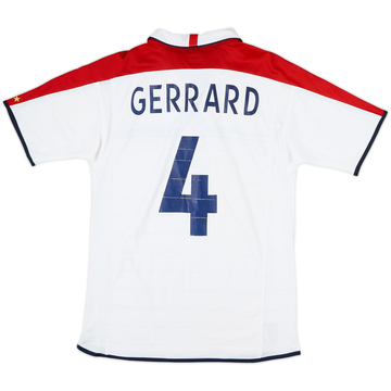2003-05 England Home Shirt Gerrard #4 - 5/10 - (S)