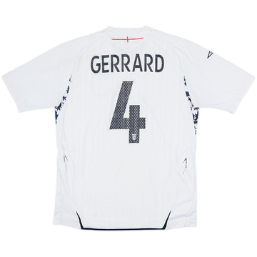 2007-09 England Home Shirt Gerrard #4 - 4/10 - (S)