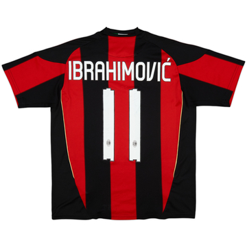 2010-11 AC Milan Home Shirt Ibrahimovic #11 - 6/10 - (L.Boys)