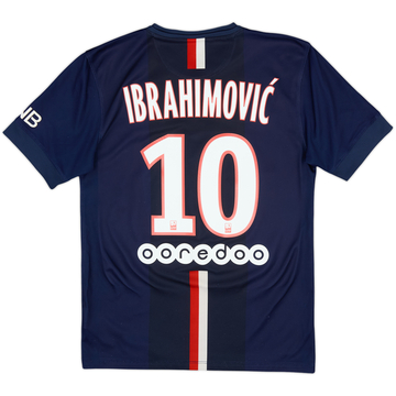 2014-15 Paris Saint-Germain Home Shirt Ibrahimovic #10 - 8/10 - (S)