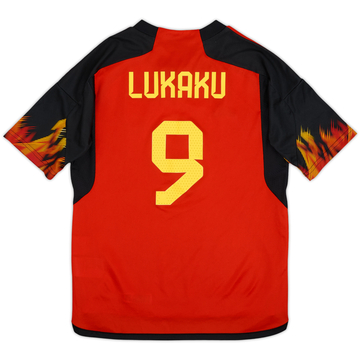2022-23 Belgium Home Shirt Lukaku #9 - 8/10 - (M.Boys)