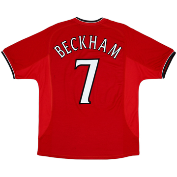 2000-02 Manchester United Home Shirt Beckham #7 - 6/10 - (L)