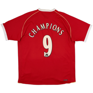 2006-07 Manchester United Home Shirt Champions #9 - 3/10 - (XL)