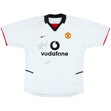 2002-03 Manchester United Signed Away Shirt - 4/10 - (L)