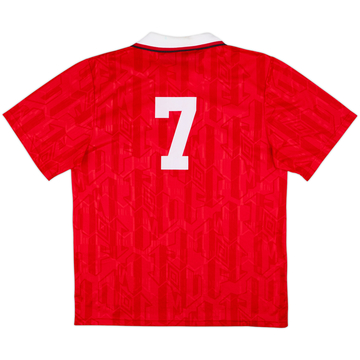 1992-94 Manchester United Home Shirt #7 - 8/10 - (XL)