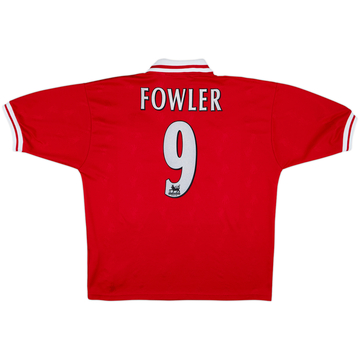 1996-98 Liverpool Home Shirt Fowler #9 - 7/10 - (XL)