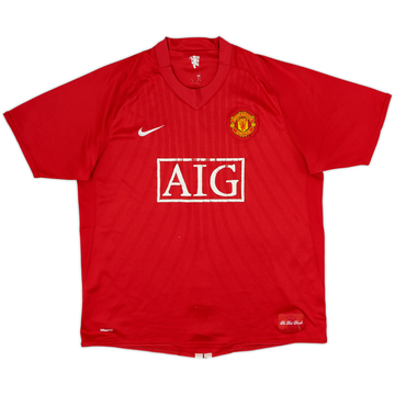 2007-09 Manchester United Home Shirt - 4/10 - (XL)
