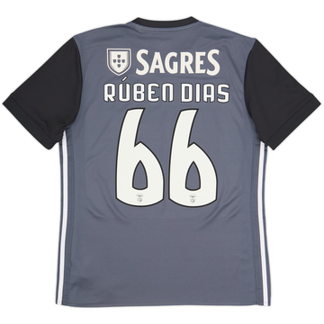 2017-18 Benfica Away Shirt Ruben Dias #66 - 8/10 - (M)